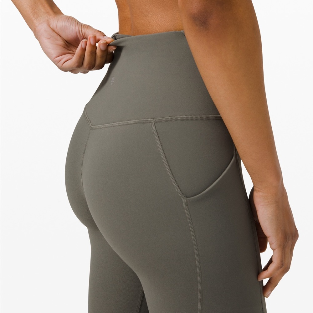Lululemon Align HR 25 w pockets- Grey Sage